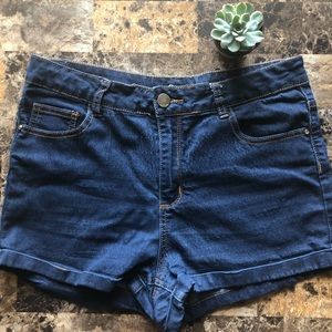 High Waisted Stretchy Denim Shorts
